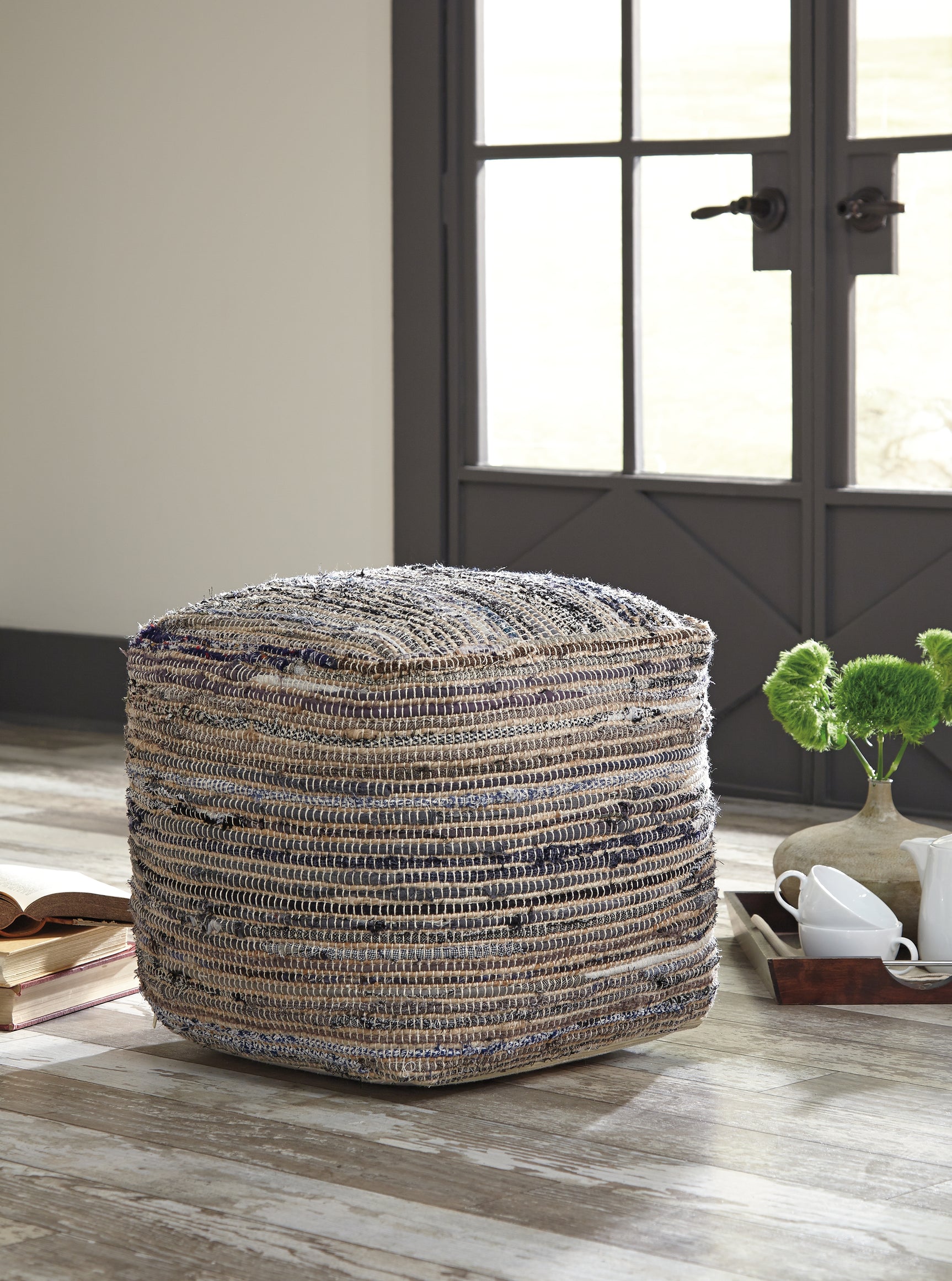 Sam's Furniture - Ashley Furniture - Absalom Pouf - Pouf / Denim - A1000550