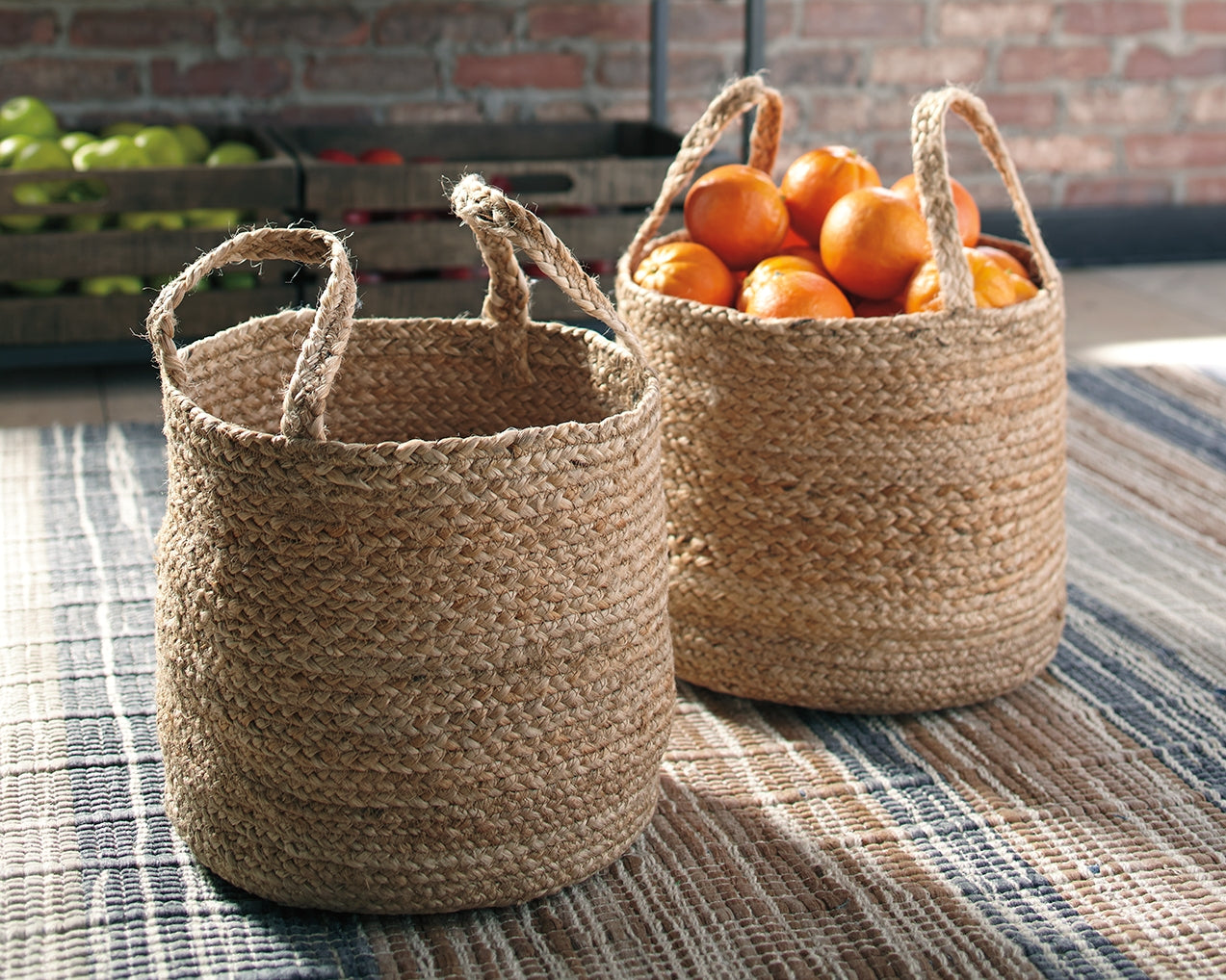 Sam's Furniture - Ashley Furniture - Brayton Basket - Basket Set (Set of 2) / Natural - A2000094