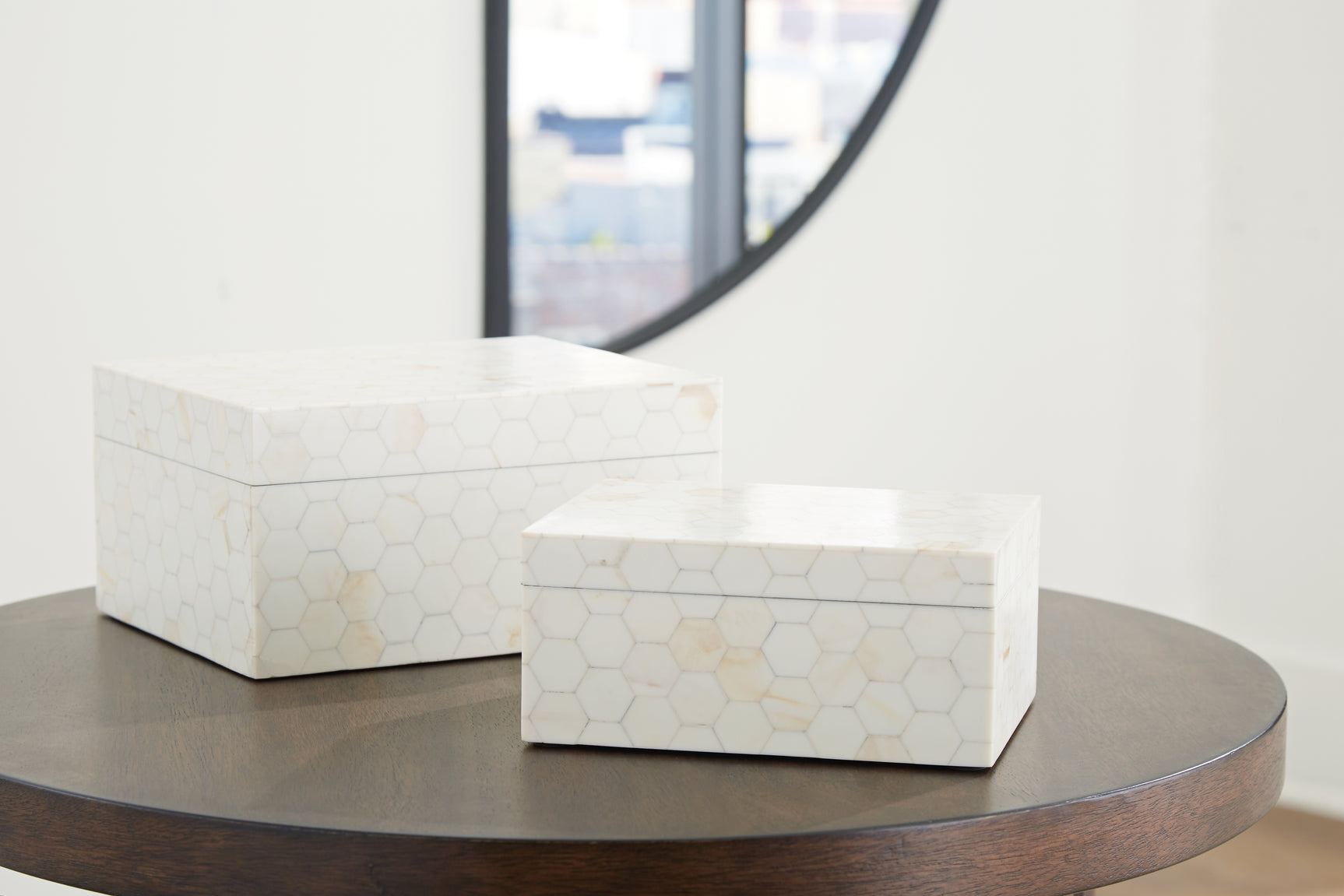 Sam's Furniture - Ashley Furniture - Aldenburg Box (Set of 2) - Box Set (Set of 2) / Cream - A2000690