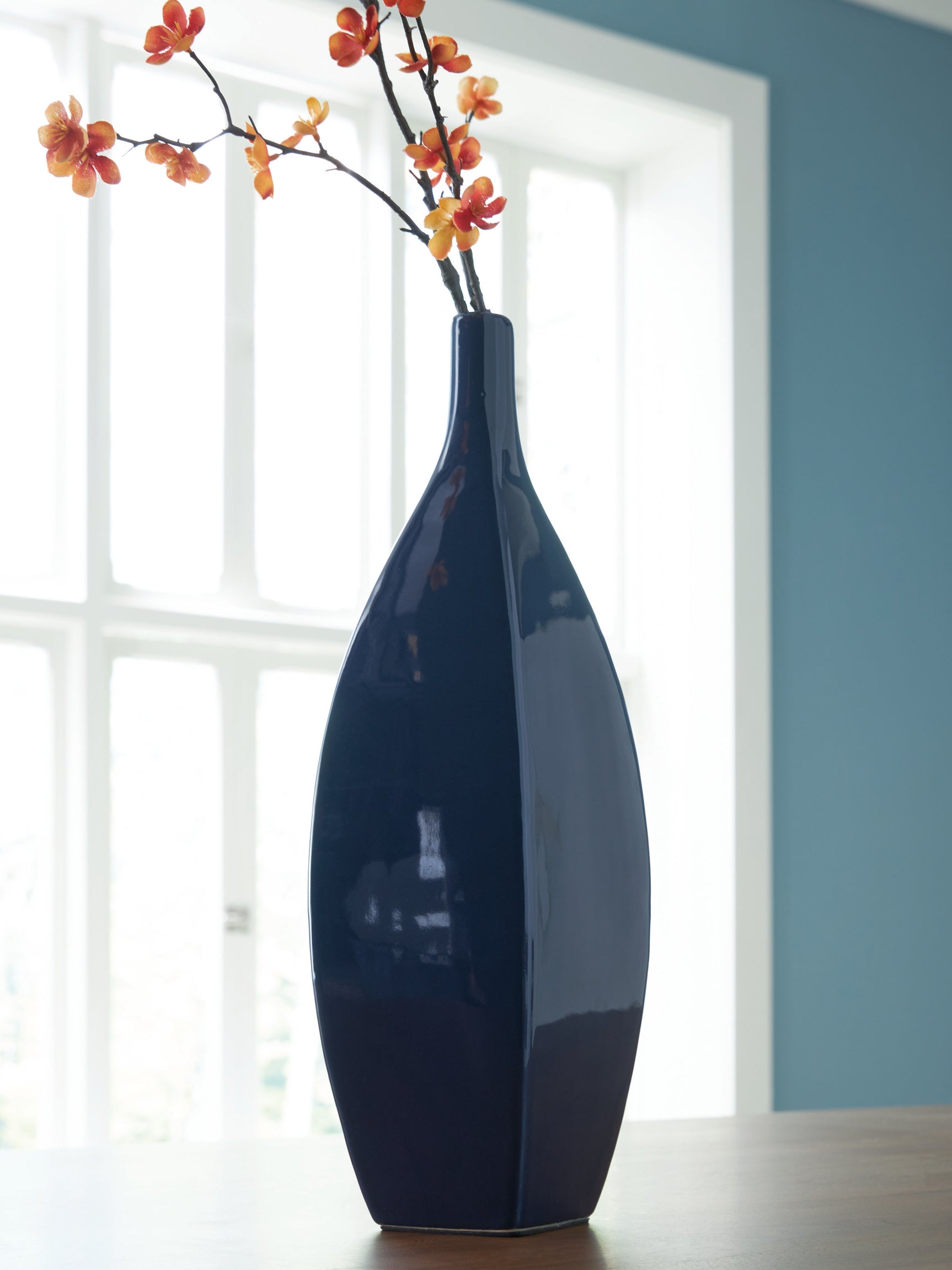 Sam's Furniture - Ashley Furniture - Abtinson Vase - Vase / Navy - A2900033