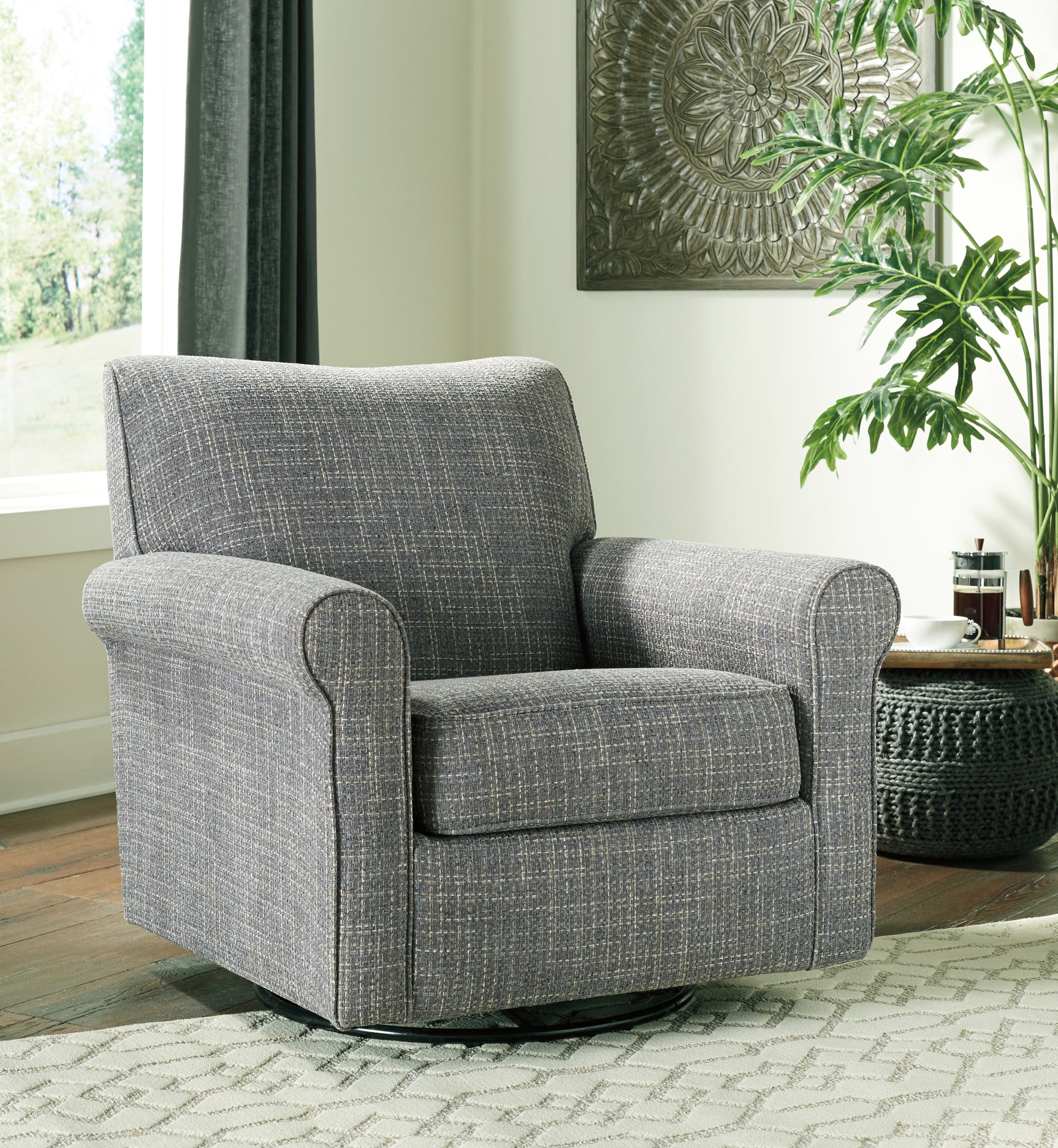Sam's Furniture - Ashley Furniture - Renley Accent Chair - Swivel Glider Accent Chair / Ash - A3000002