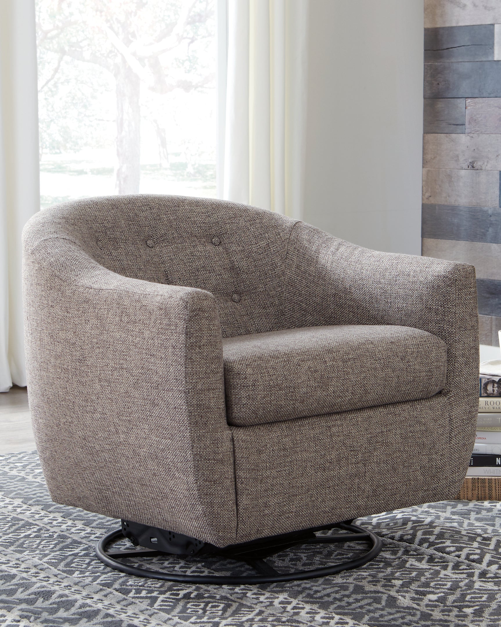 Sam's Furniture - Ashley Furniture - Upshur Accent Chair - Swivel Glider Accent Chair / Taupe - A3000003