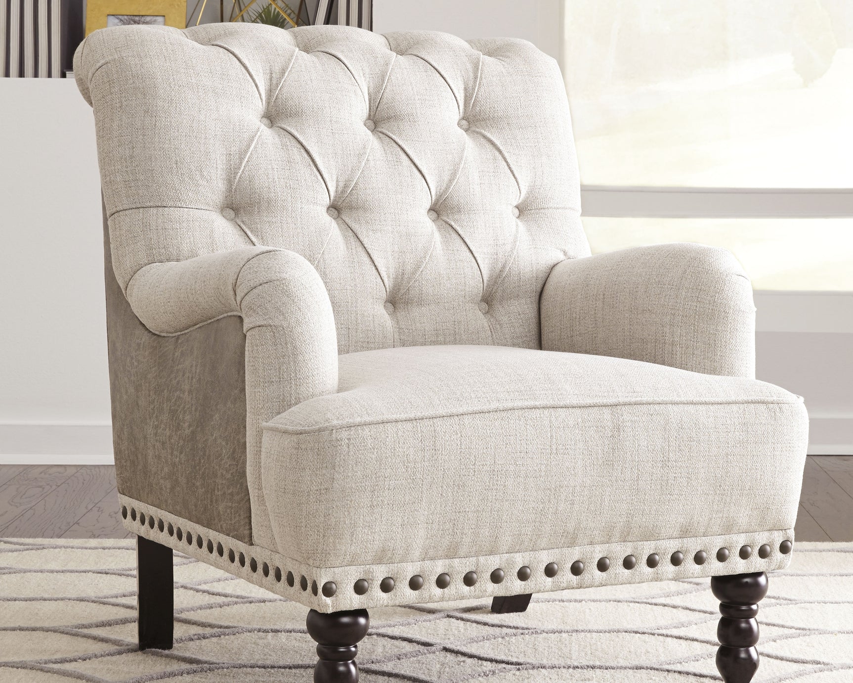 Sam's Furniture - Ashley Furniture - Tartonelle Accent Chair - Accent Chair / Ivory/Taupe - A3000053