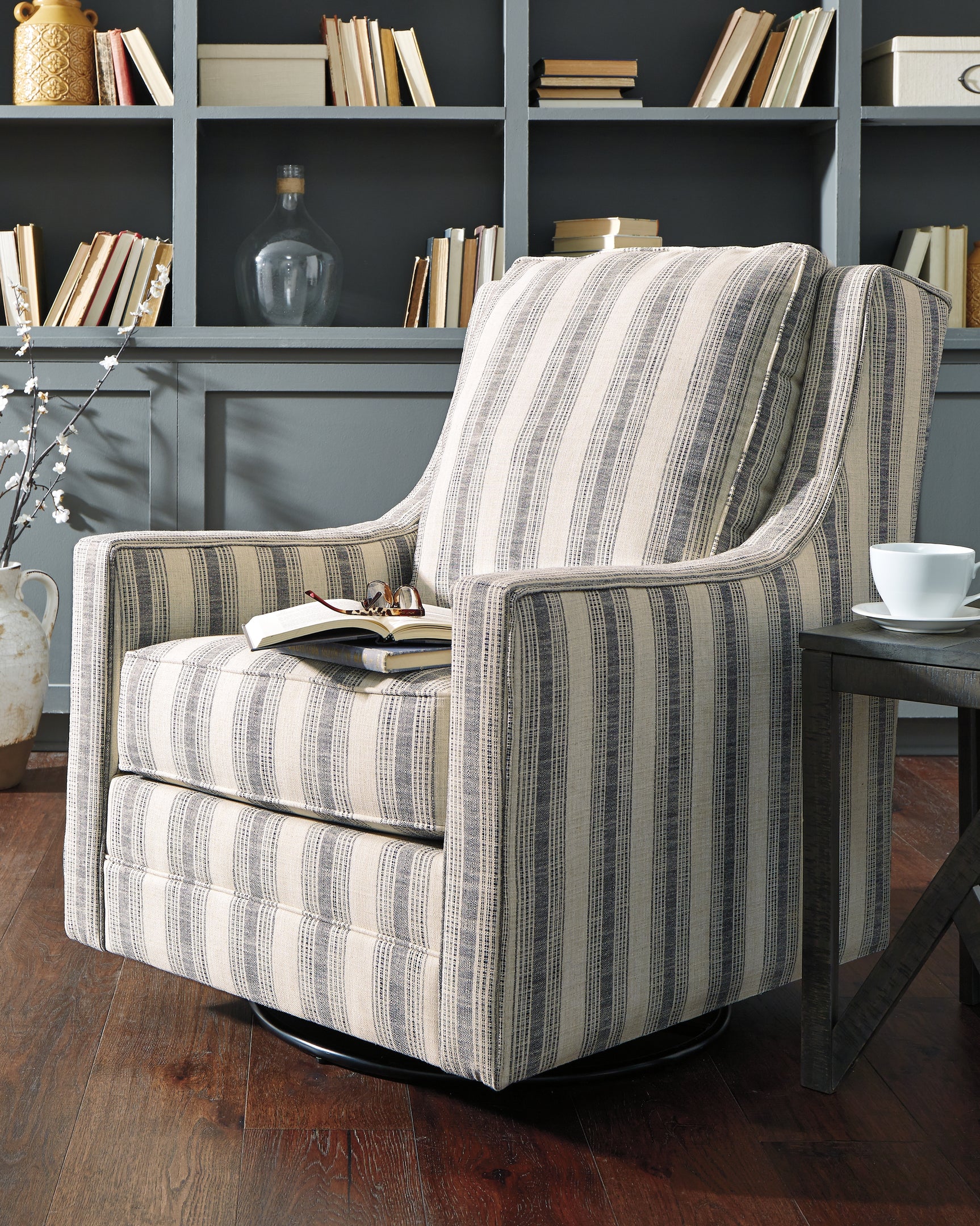 Sam's Furniture - Ashley Furniture - Kambria Swivel Glider Accent Chair - Swivel Glider Accent Chair / Fog - A3000265
