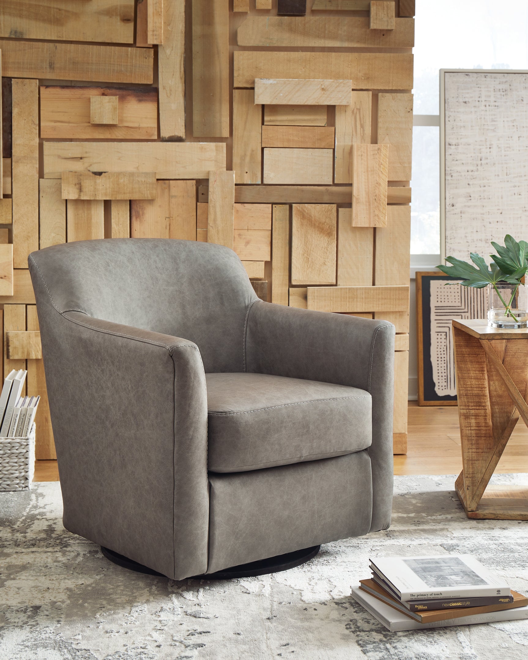 Sam's Furniture - Ashley Furniture - Bradney Swivel Accent Chair - Swivel Accent Chair / Fossil - A3000324