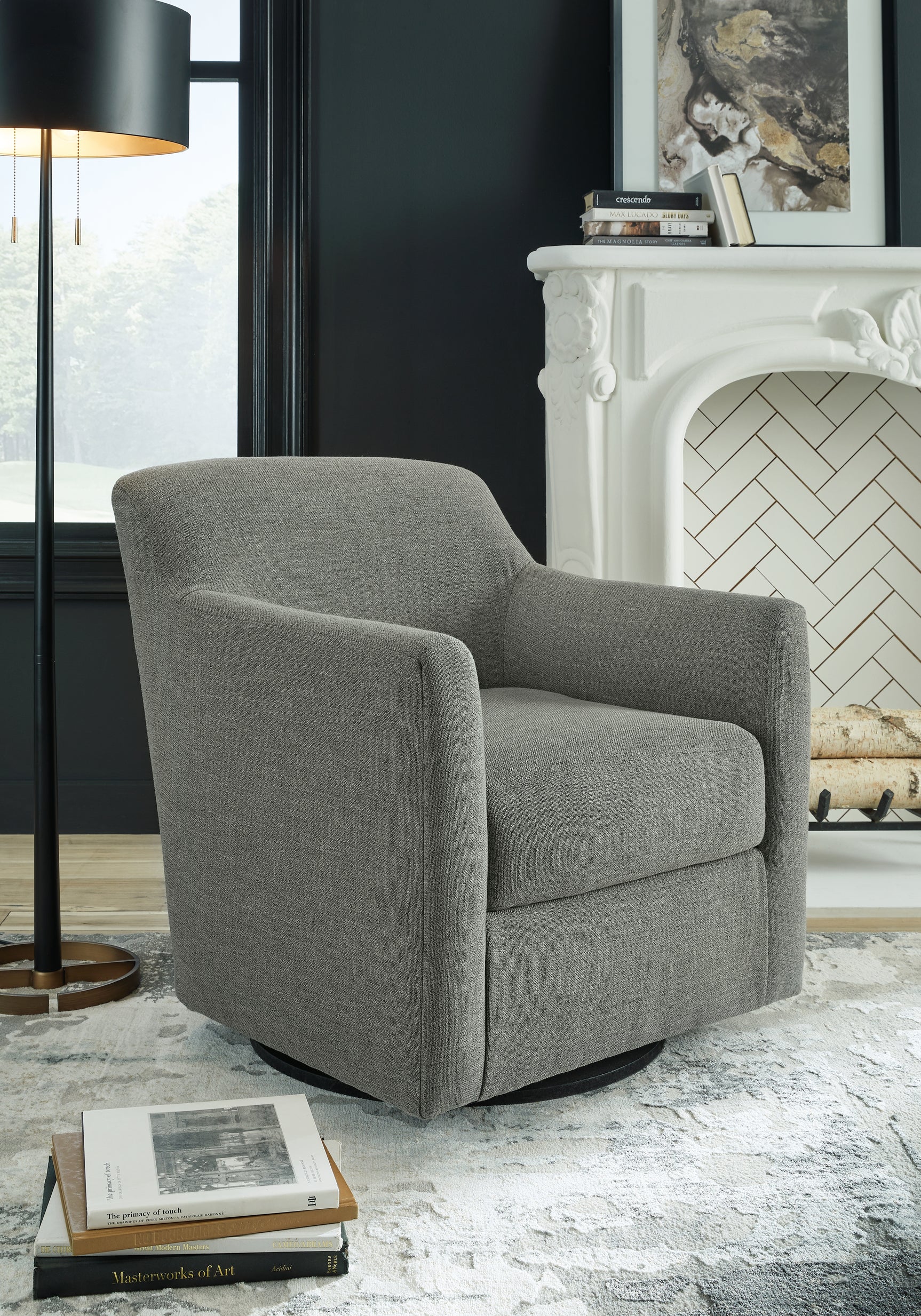 Sam's Furniture - Ashley Furniture - Bradney Swivel Accent Chair - Swivel Accent Chair / Fossil - A3000324