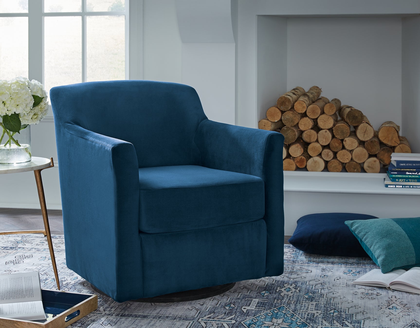 Sam's Furniture - Ashley Furniture - Bradney Swivel Accent Chair - Swivel Accent Chair / Ink - A3000602