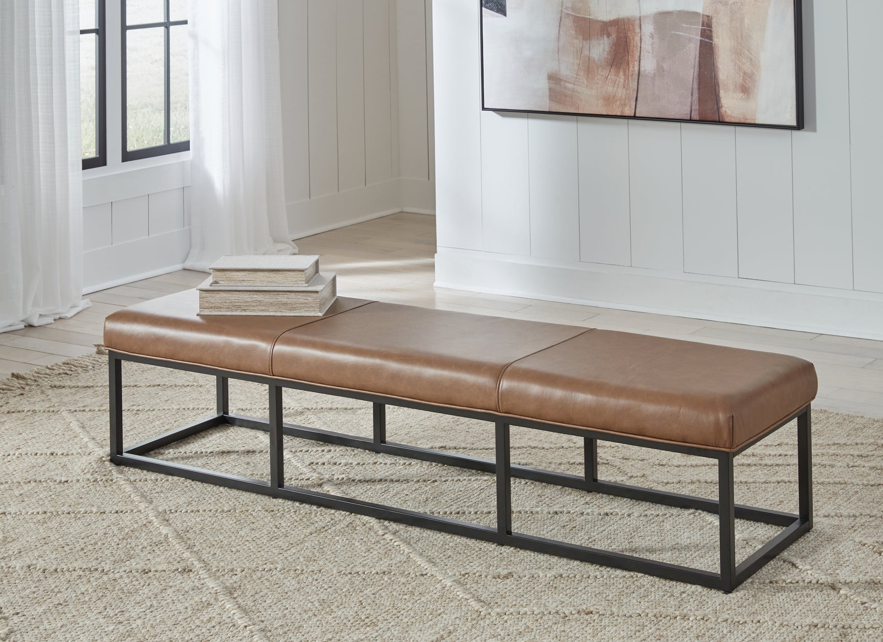 Sam's Furniture - Ashley Furniture - Joston Accent Bench - Accent Bench / Caramel / 71"W x 19"D x 16"H - A3000693