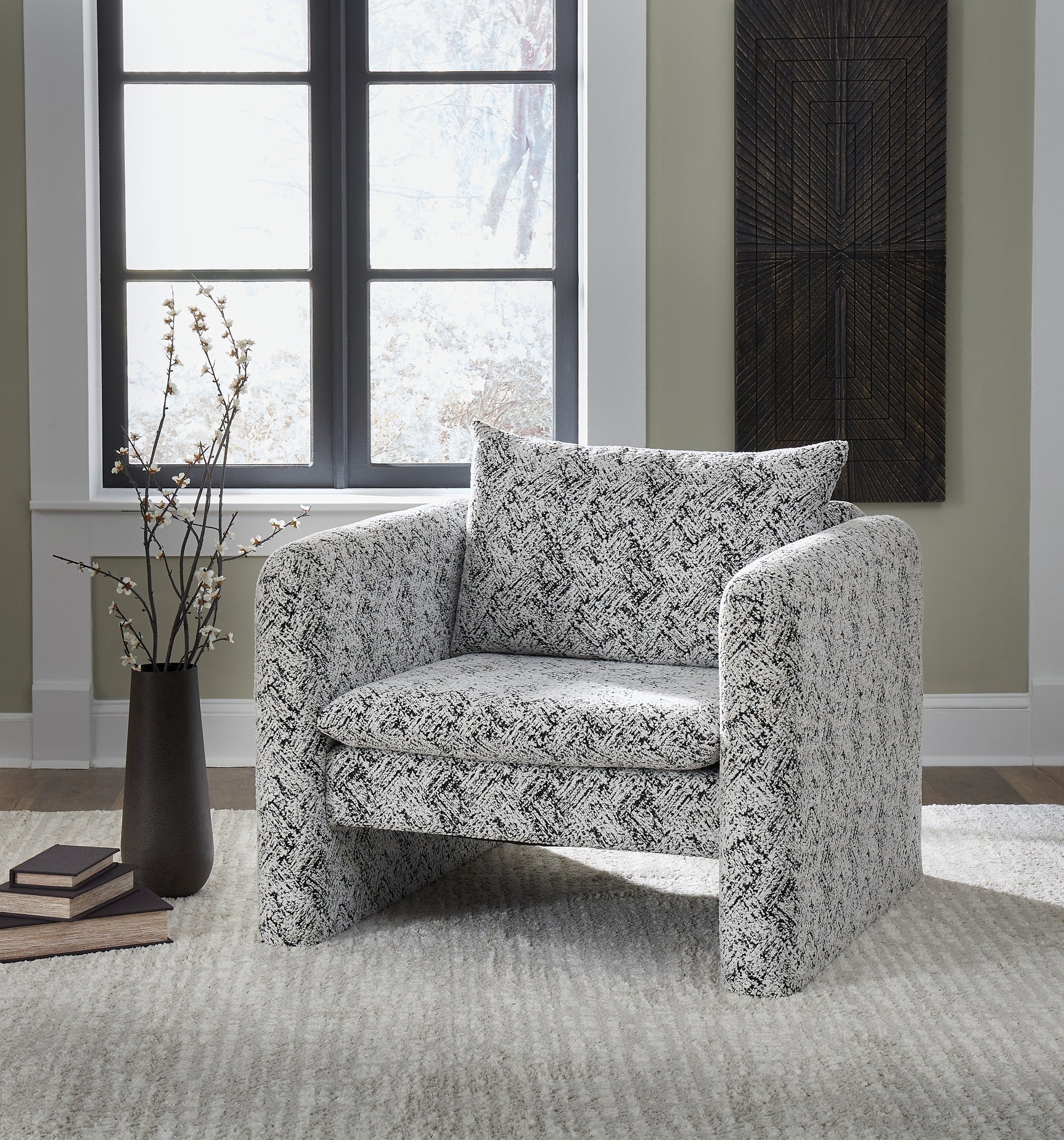 Sam's Furniture - Ashley Furniture - Kenbell Accent Chair - Accent Chair / Black/White - A3000705