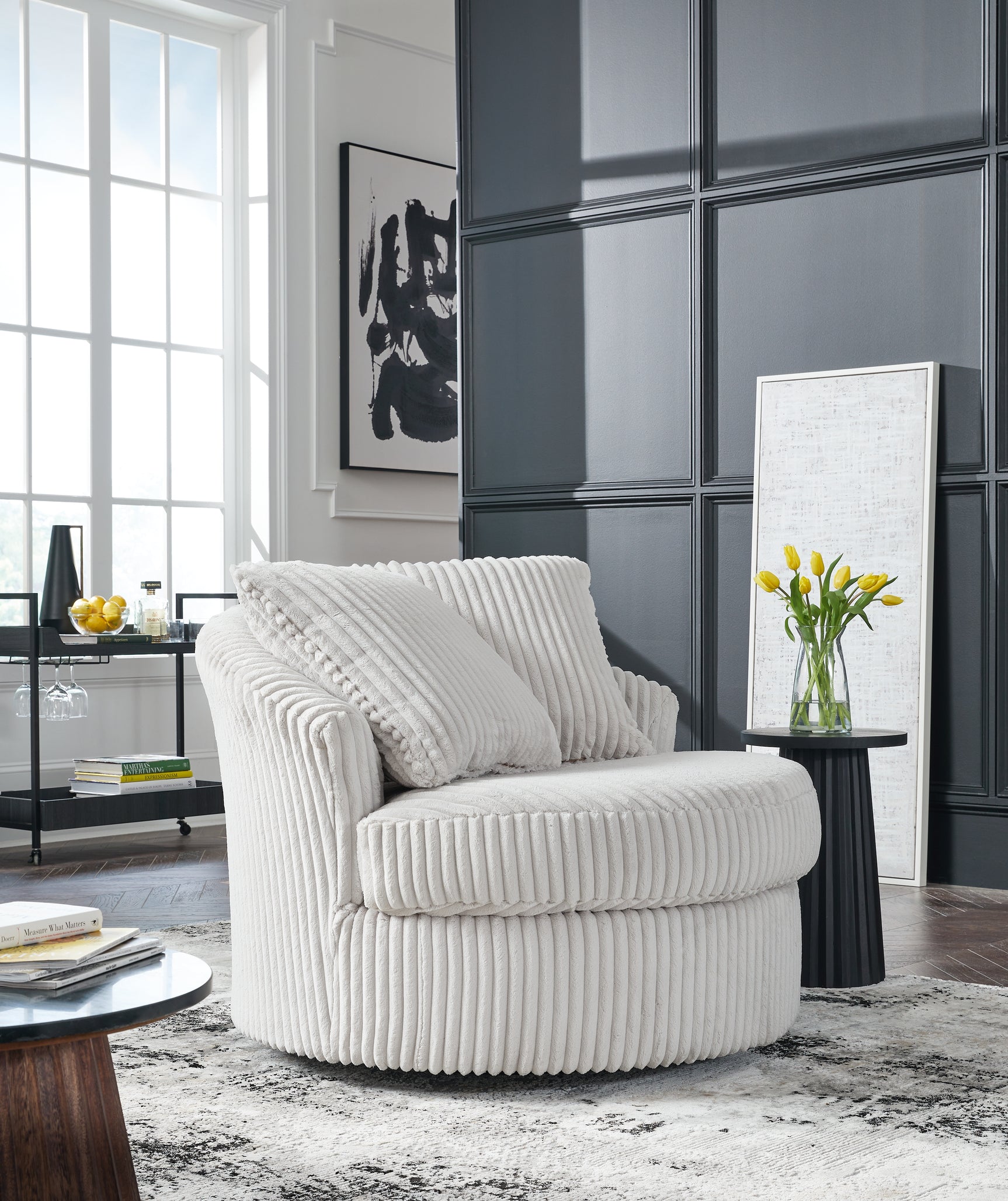 Sam's Furniture - Ashley Furniture - Gramwell Swivel Accent Chair - Swivel Accent Chair / Alloy - A3000724