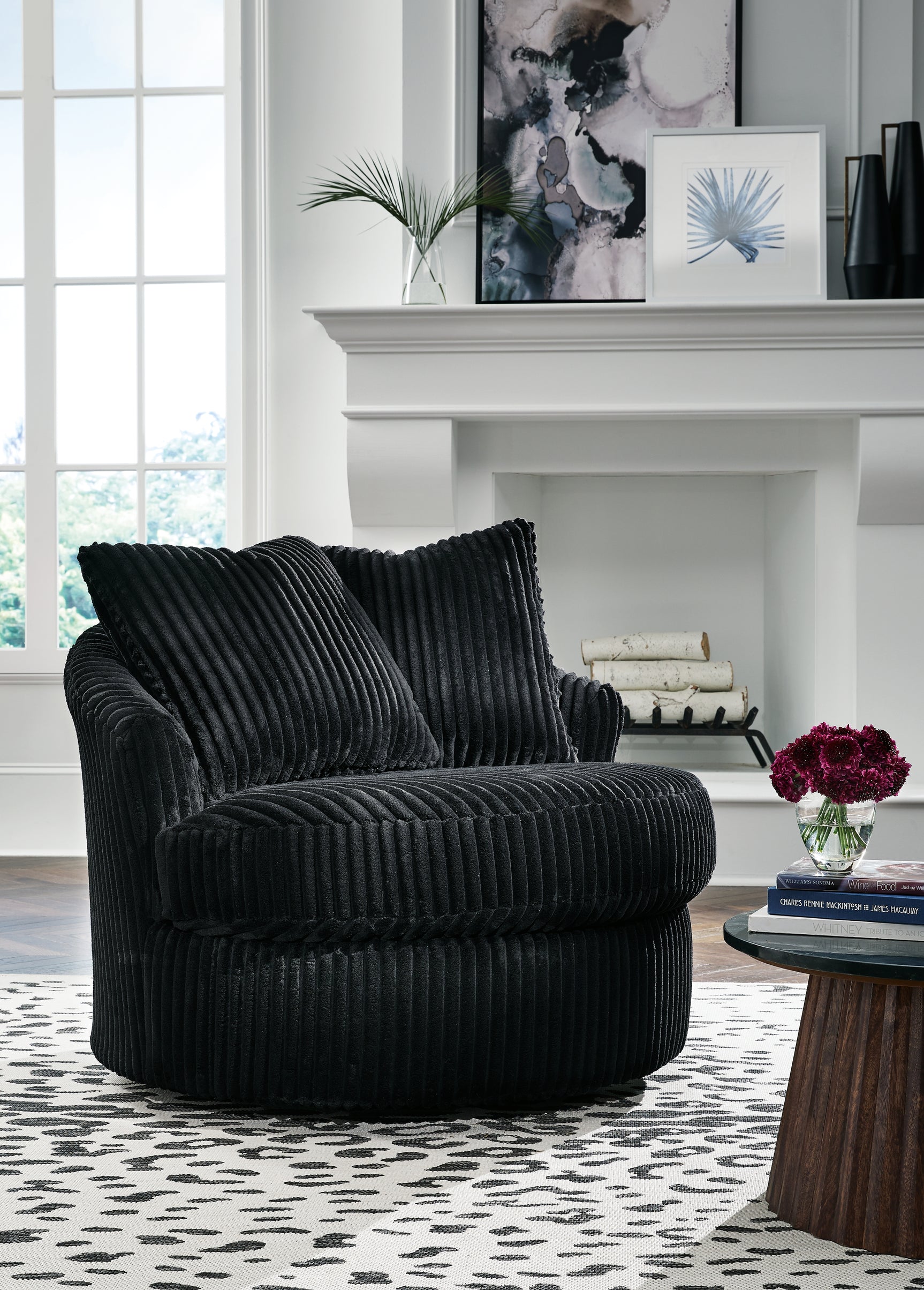 Sam's Furniture - Ashley Furniture - Gramwell Swivel Accent Chair - Swivel Accent Chair / Onyx - A3000725
