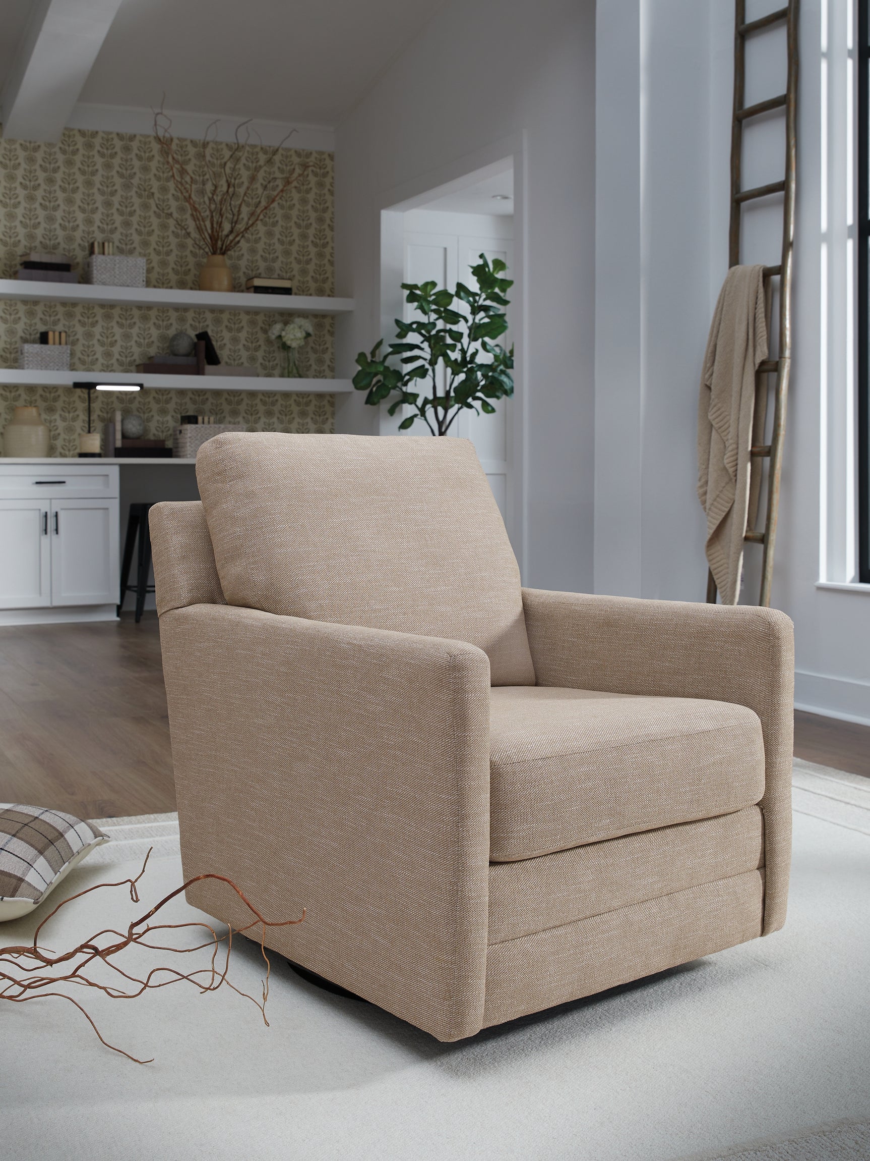 Sam's Furniture - Ashley Furniture - Freybourne Next-Gen Nuvella Swivel Accent Chair - Swivel Accent Chair / Twill - A3000736