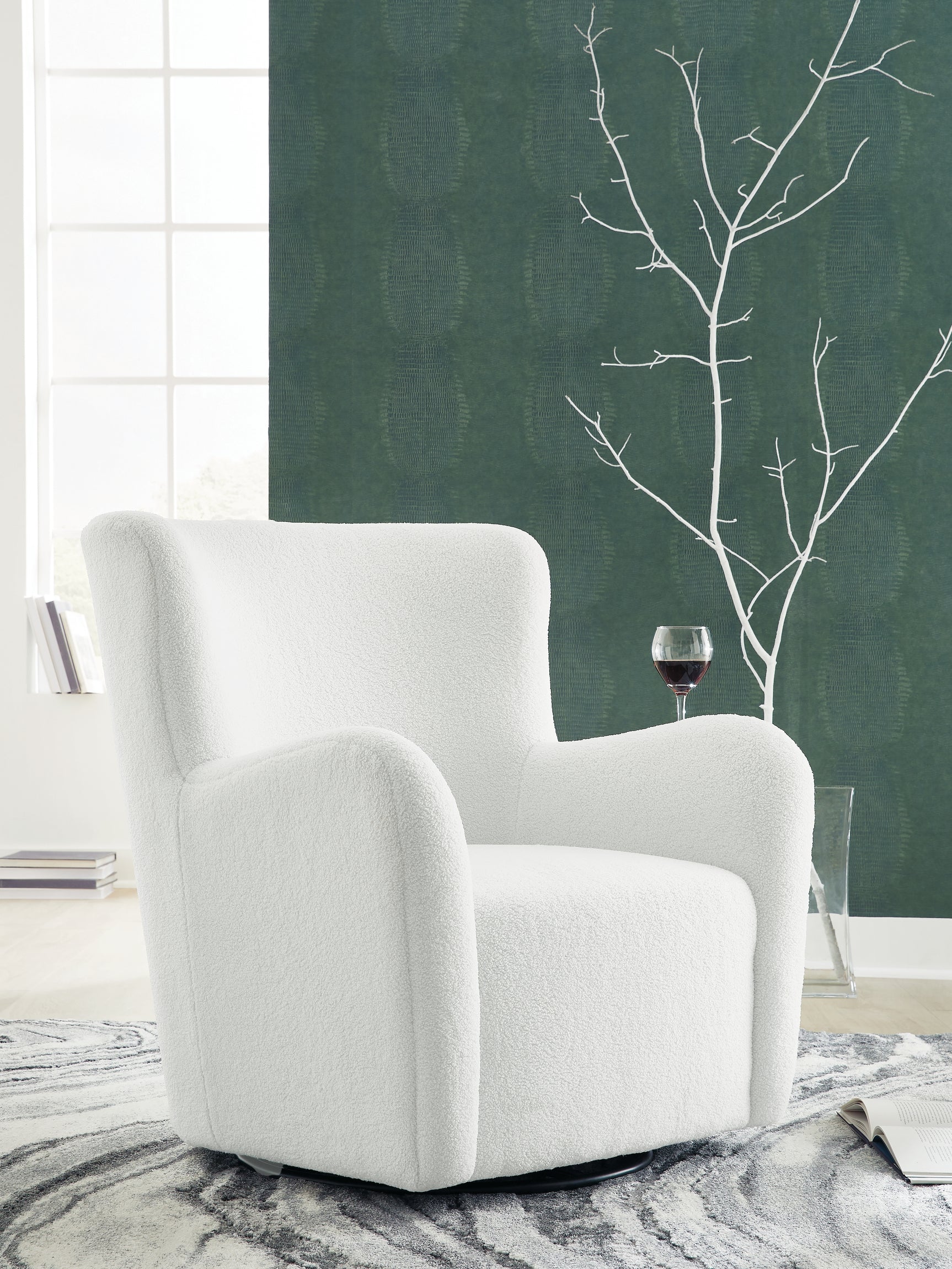 Sam's Furniture - Ashley Furniture - Rowenburg Swivel Glider Accent Chair - Swivel Glider Accent Chair / Cream - A3000797