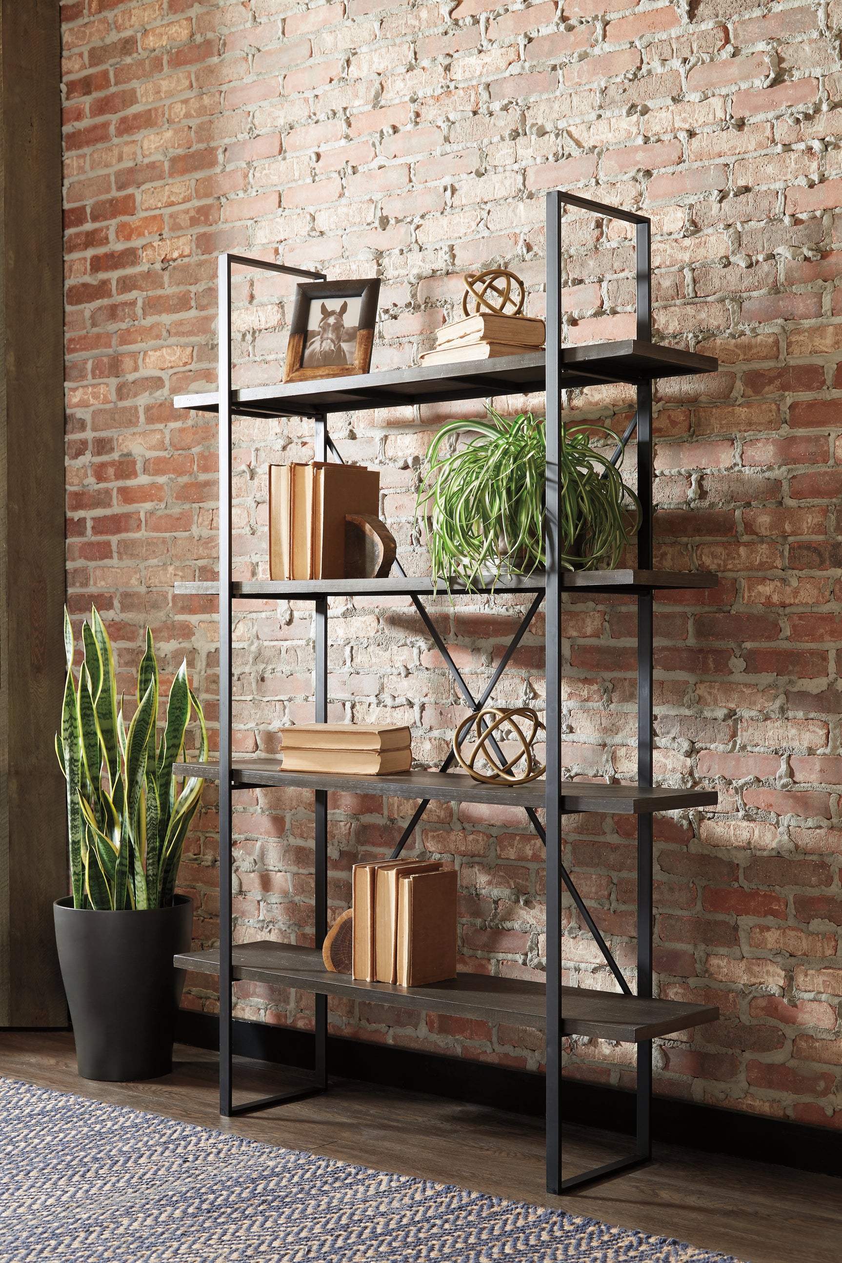 Sam's Furniture - Ashley Furniture - Gilesgrove Bookcase - Bookcase / Black/Gray - A4000017