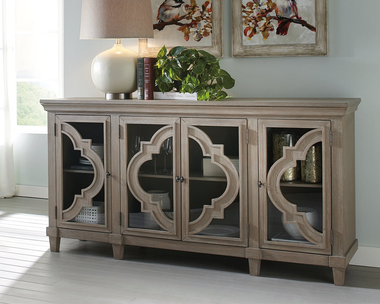Sam's Furniture - Ashley Furniture - Fossil Ridge Accent Cabinet - Accent Cabinet / Gray - A4000037