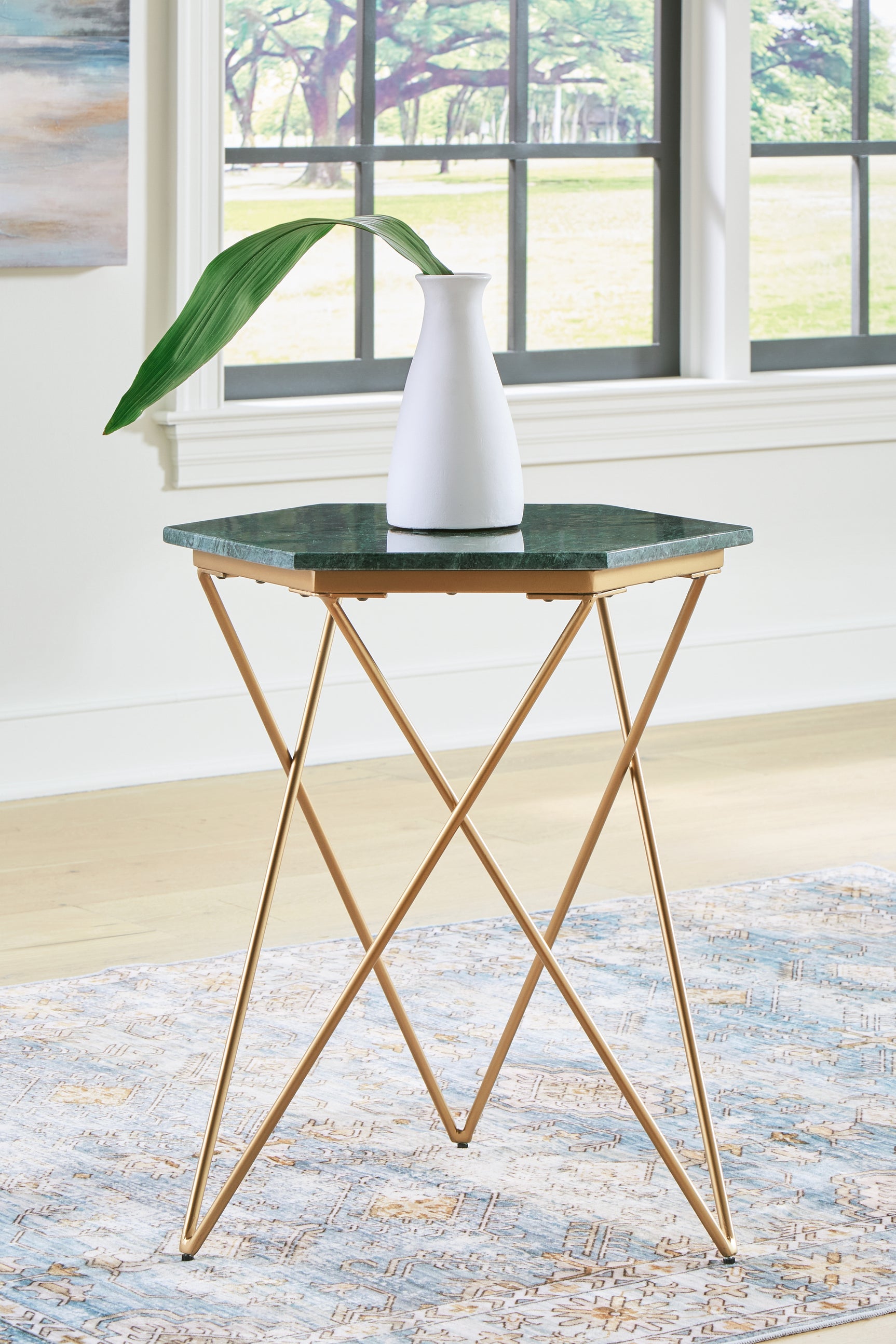 Sam's Furniture - Ashley Furniture - Engelton Accent Table - Accent Table / Green/Gold - A4000526