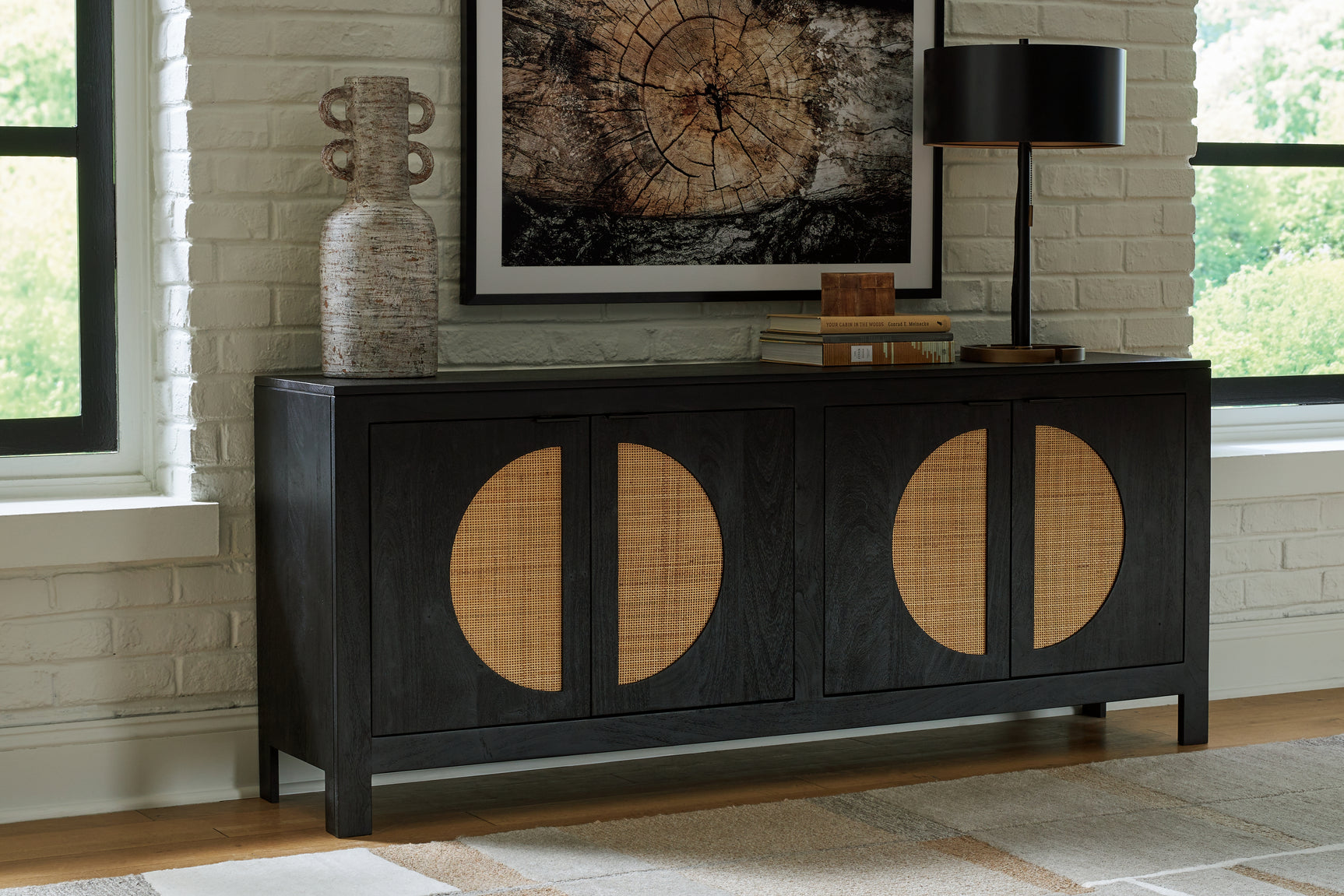 Sam's Furniture - Ashley Furniture - Cliffiings Accent Cabinet - Accent Cabinet / Black/Natural - A4000575