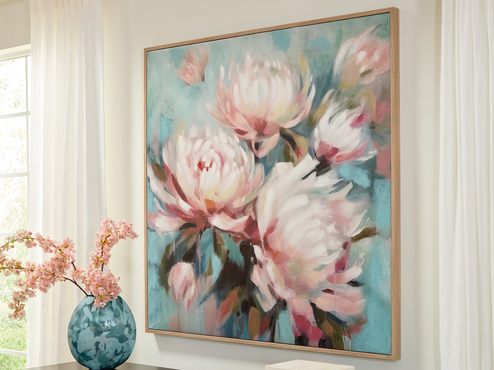 Sam's Furniture - Ashley Furniture - Parryville Wall Decor - Wall Art / Aqua/Pink - A8000440