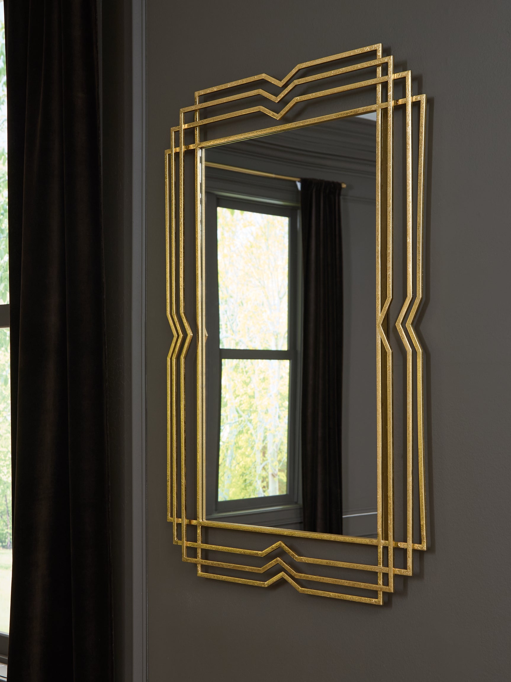 Sam's Furniture - Ashley Furniture - Claybrook Mirror - Accent Mirror / Gold Finish - A8010349