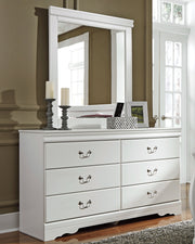 Sam's Furniture - Ashley Furniture - Anarasia Bedroom - Dresser and Mirror / White - B129B3