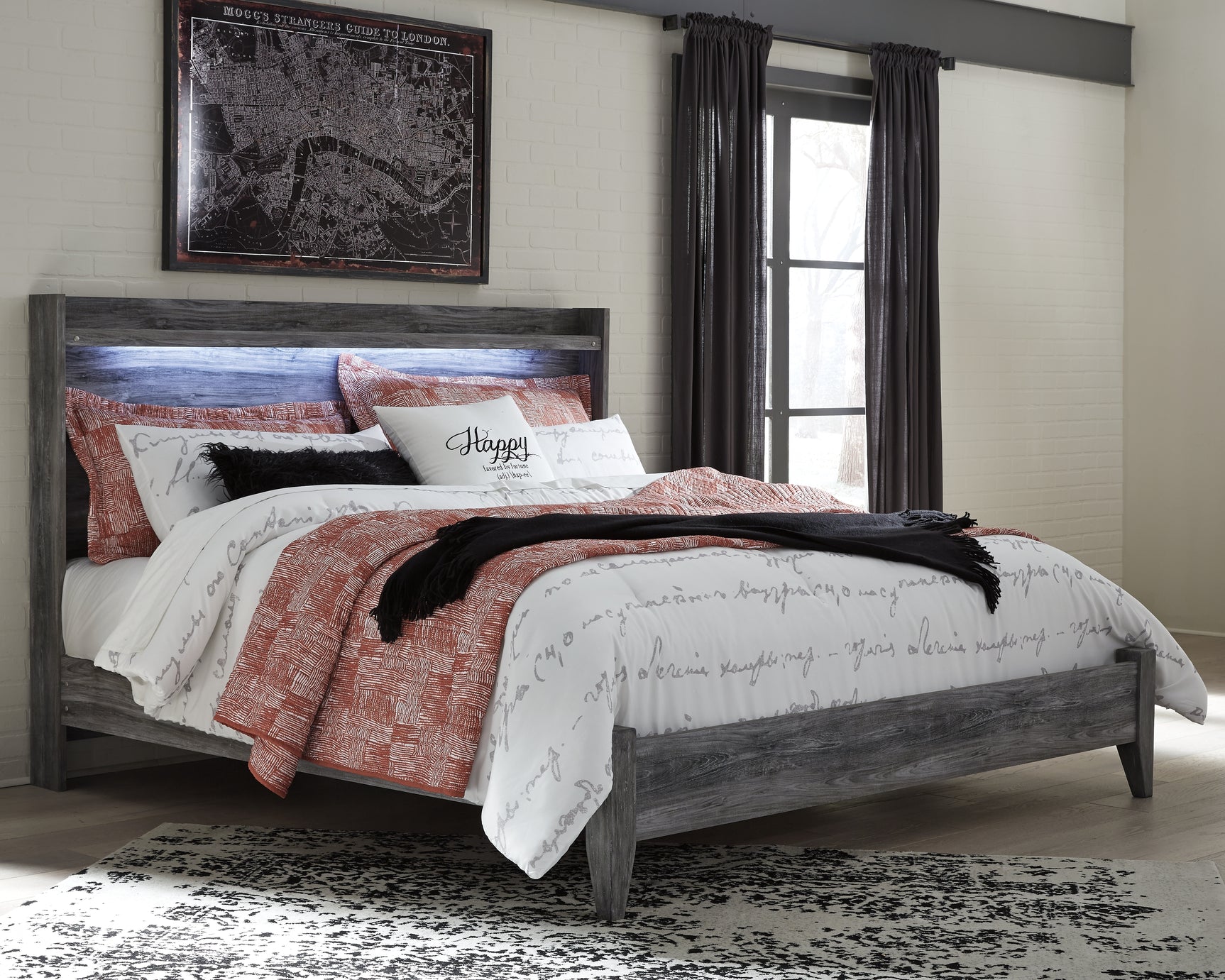 Sam's Furniture - Ashley Furniture - Baystorm Bedroom - King Panel Bed / Gray - B221B11