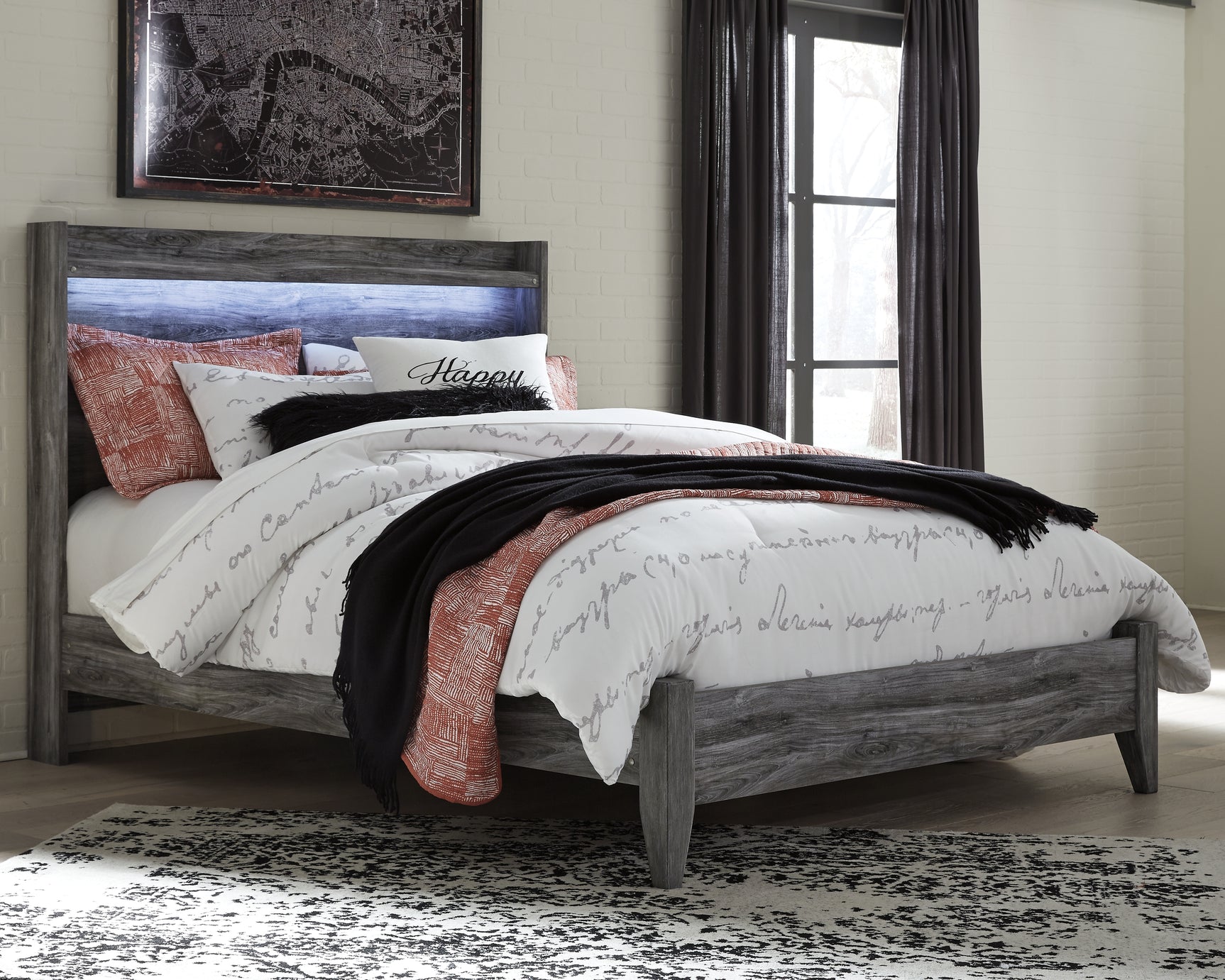 Sam's Furniture - Ashley Furniture - Baystorm Bedroom - Queen Panel Bed / Gray - B221B2