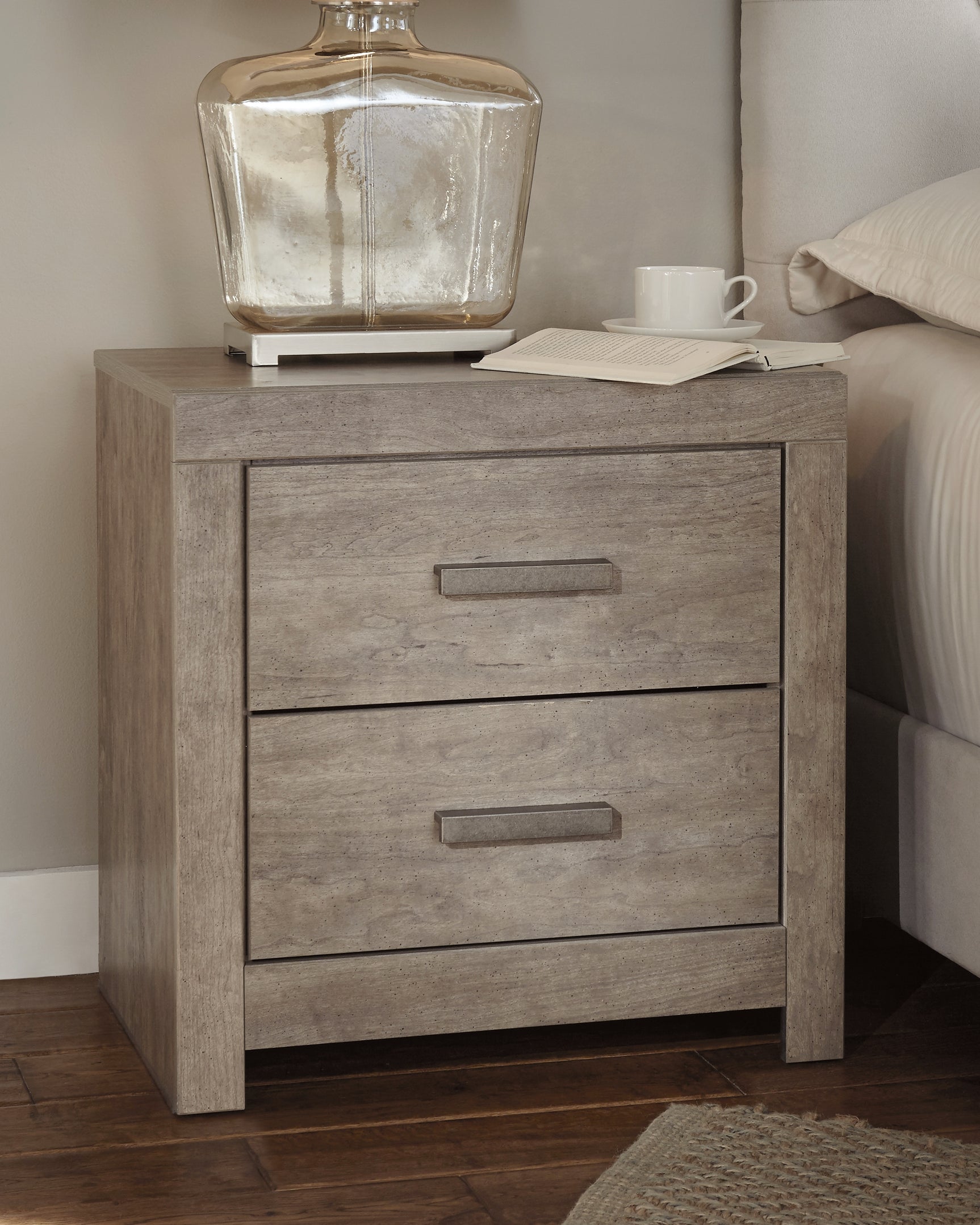 Sam's Furniture - Ashley Furniture - Culverbach Bedroom - Two Drawer Night Stand / Gray - B070-92