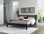 Sam's Furniture - Ashley Furniture - Danziar Bedroom - King Slat Panel Bed / Black - B1013B6
