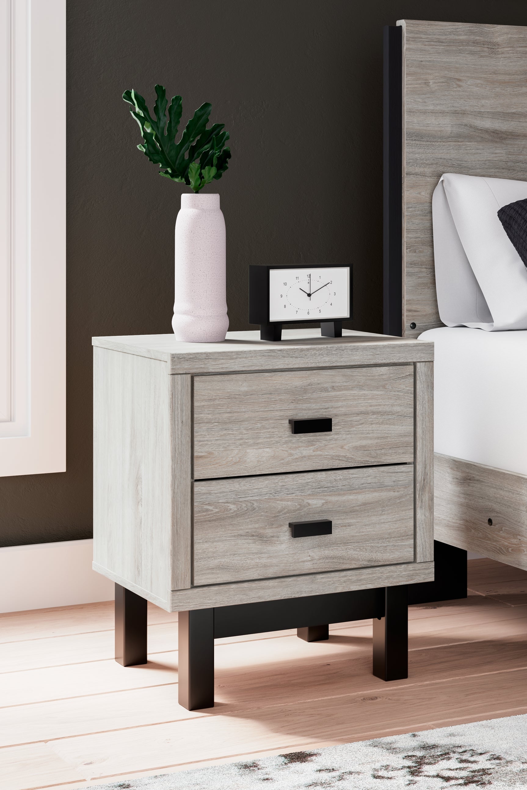Sam's Furniture - Ashley Furniture - Vessalli Bedroom - Two Drawer Night Stand / Two-tone - B1036-92
