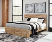 Sam's Furniture - Ashley Furniture - Hyanna Bedroom - Queen Panel Storage Bed / Tan Brown - B1050B4