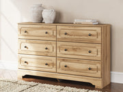 Sam's Furniture - Ashley Furniture - Aleaport Bedroom - Six Drawer Dresser / Warm Brown - PCB1075-31