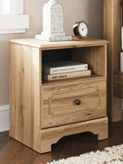 Sam's Furniture - Ashley Furniture - Aleaport Bedroom - One Drawer Night Stand / Warm Brown - PCB1075-91