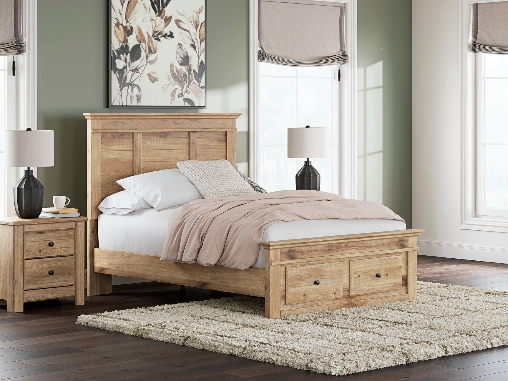 Sam's Furniture - Ashley Furniture - Makidern Bedroom - Full Panel Storage Bed / Tan - PCB1170B23
