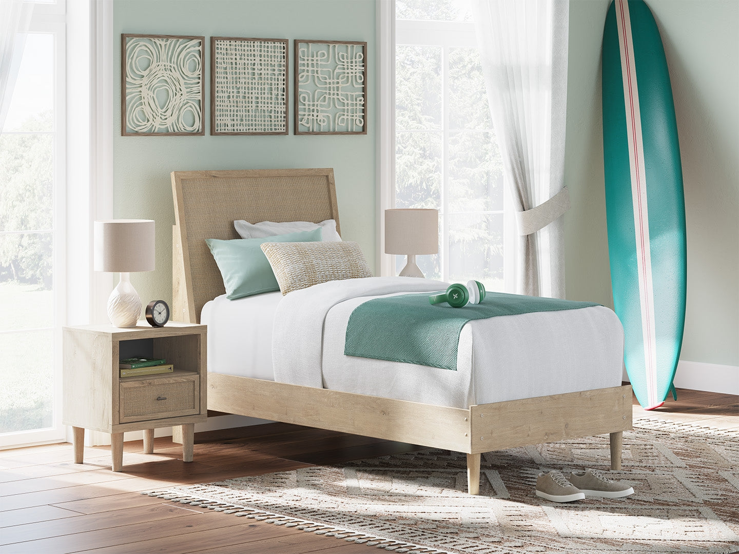 Sam's Furniture - Ashley Furniture - Cielden Bedroom - Twin Panel Bed / Two-tone - B1199B18
