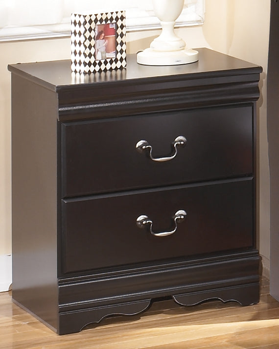 Sam's Furniture - Ashley Furniture - Huey Vineyard Bedroom - Two Drawer Night Stand / Black - B128-92