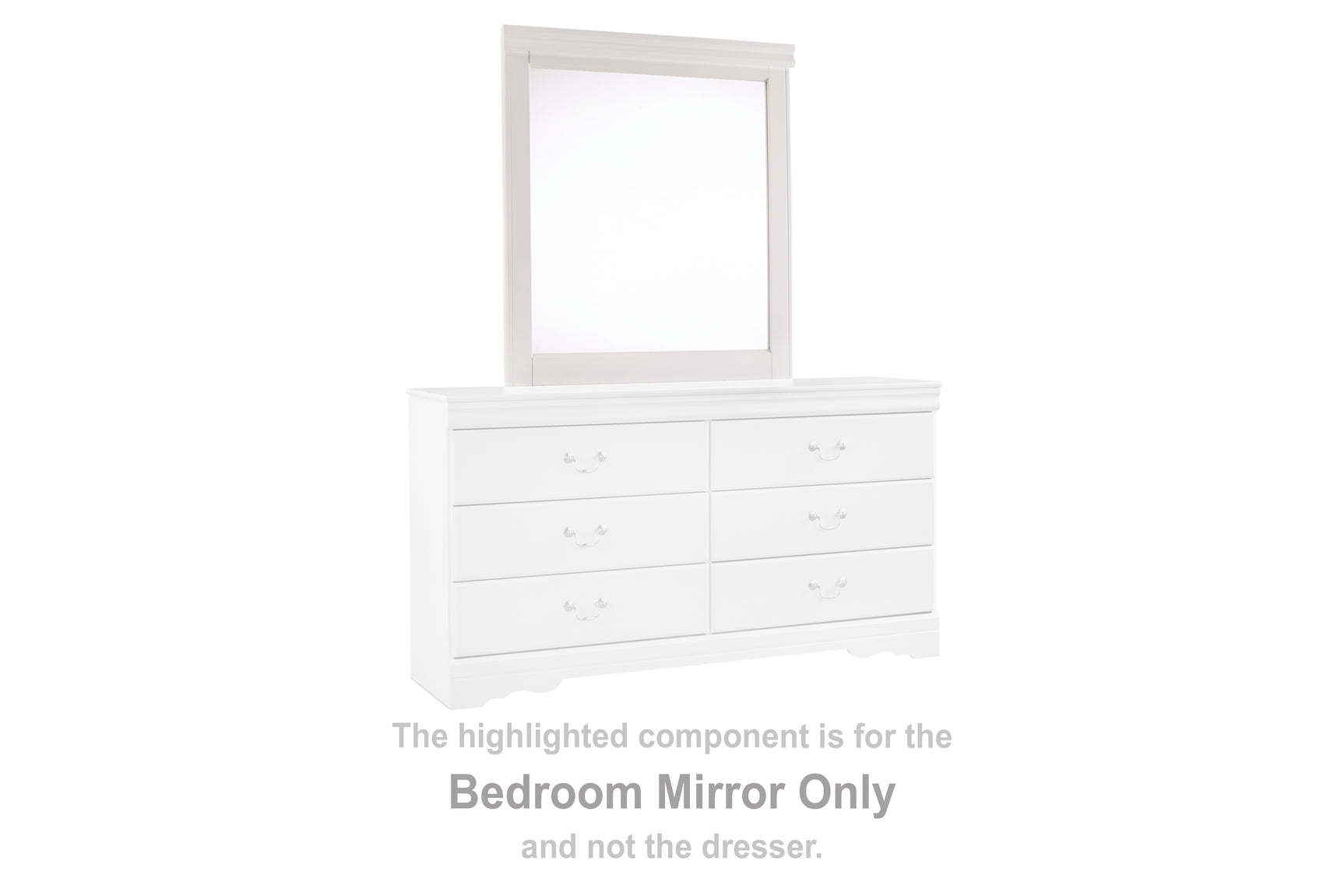 Sam's Furniture - Ashley Furniture - Anarasia Bedroom - Bedroom Mirror / White - B129-36