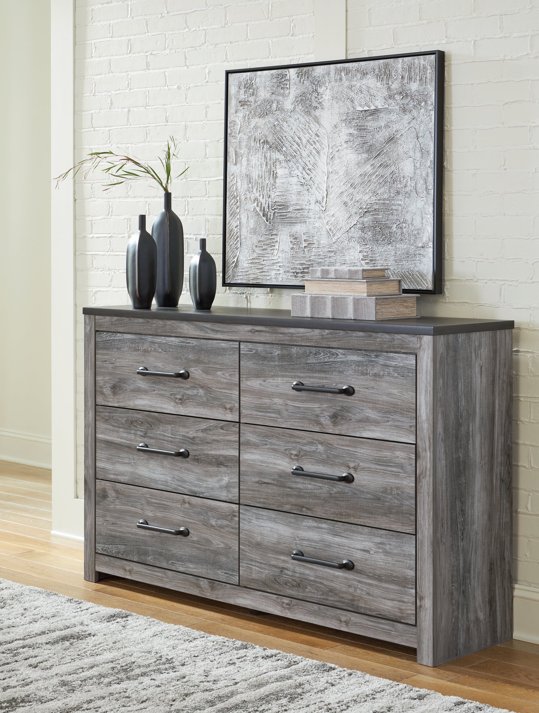 Sam's Furniture - Ashley Furniture - Bronyan Bedroom - Six Drawer Dresser / Dark Gray - B1290-31