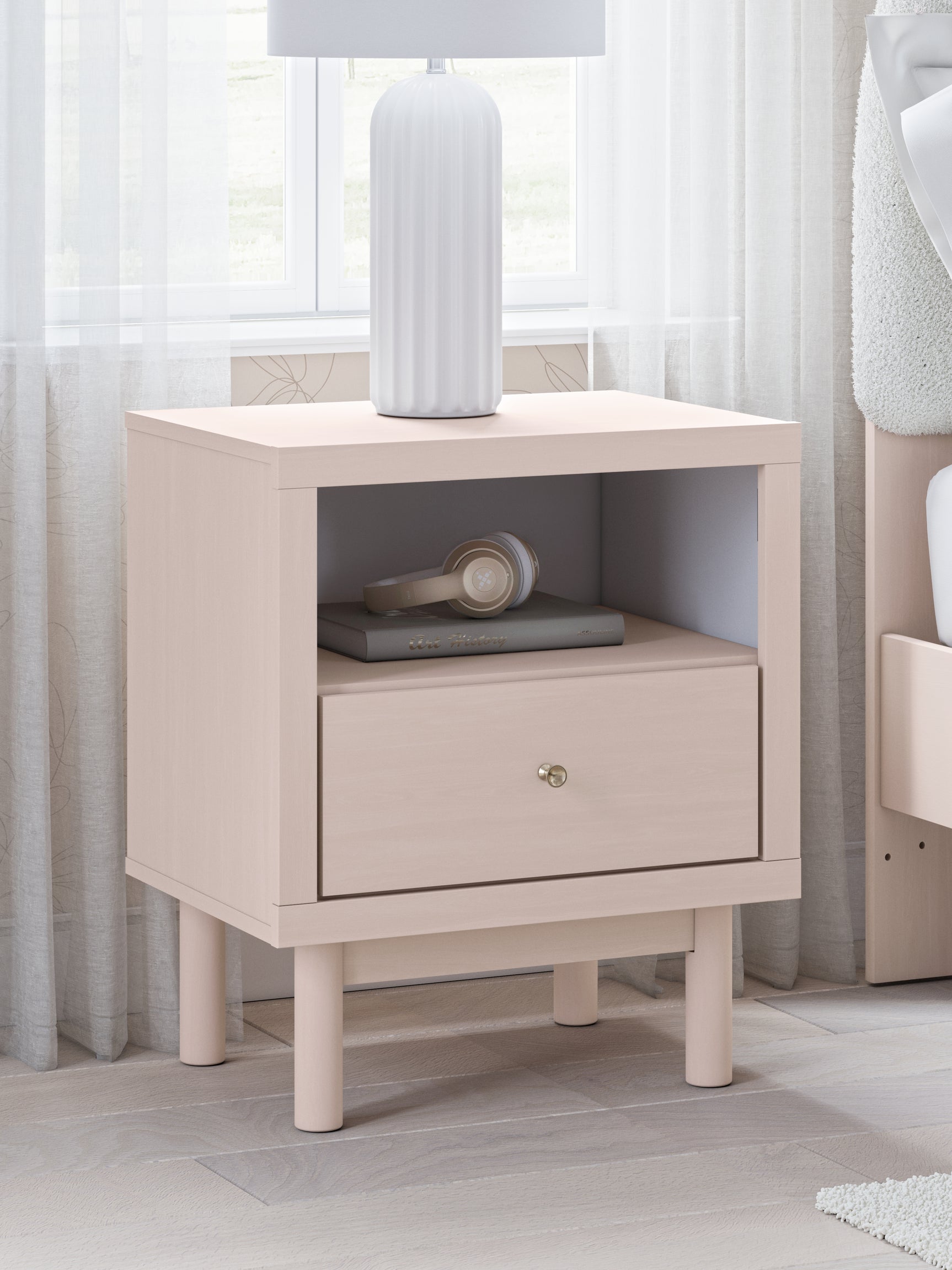 Sam's Furniture - Ashley Furniture - Wistenpine Bedroom - One Drawer Night Stand / Blush - B1323-91