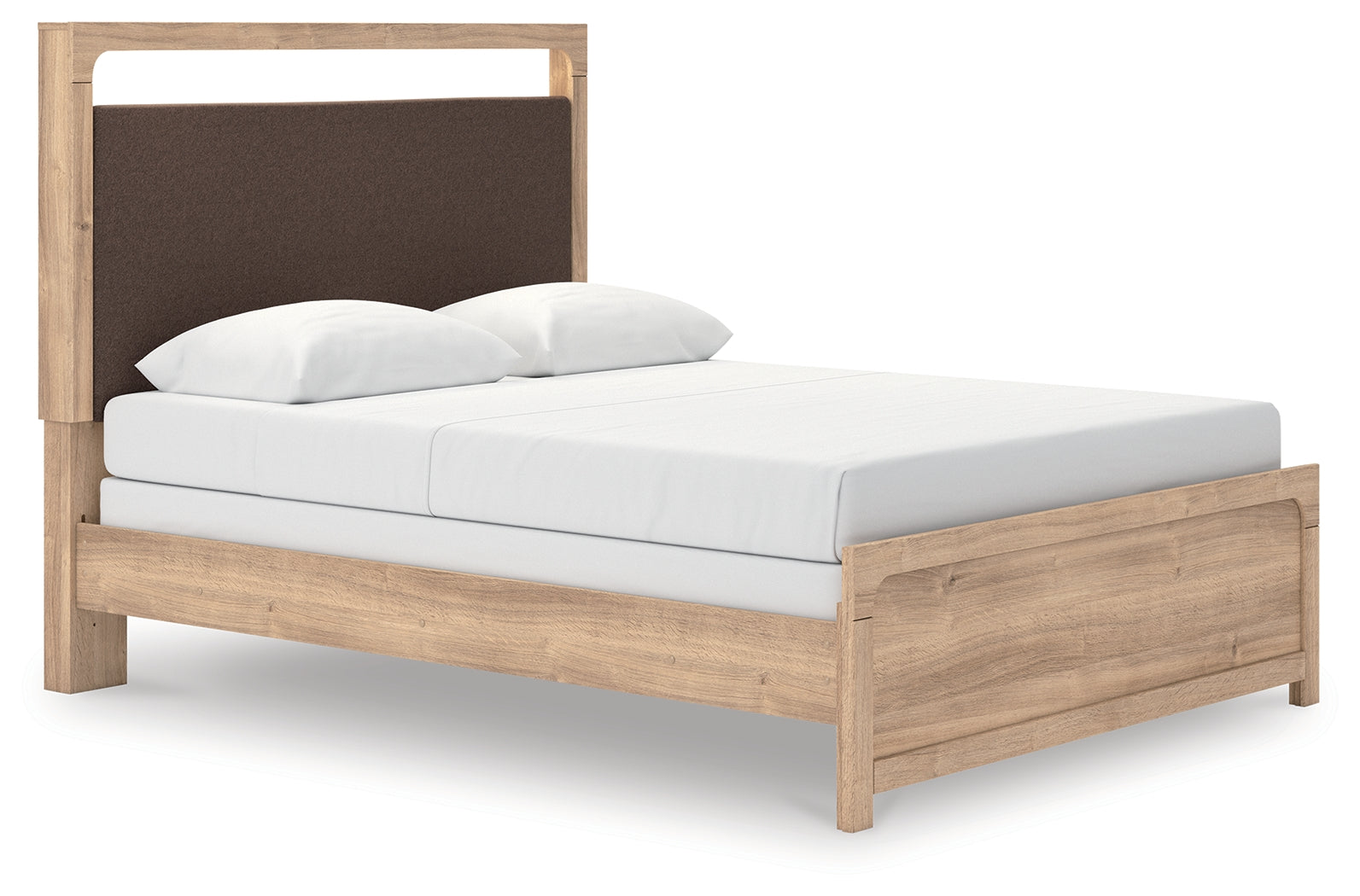 Sam's Furniture - Ashley Furniture - Kinlanni Bedroom - Queen Upholstered Panel Bed / Tan - PCB1360B4