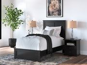 Sam's Furniture - Ashley Furniture - Maribel Bedroom - Twin Panel Bed / Black - B138B51
