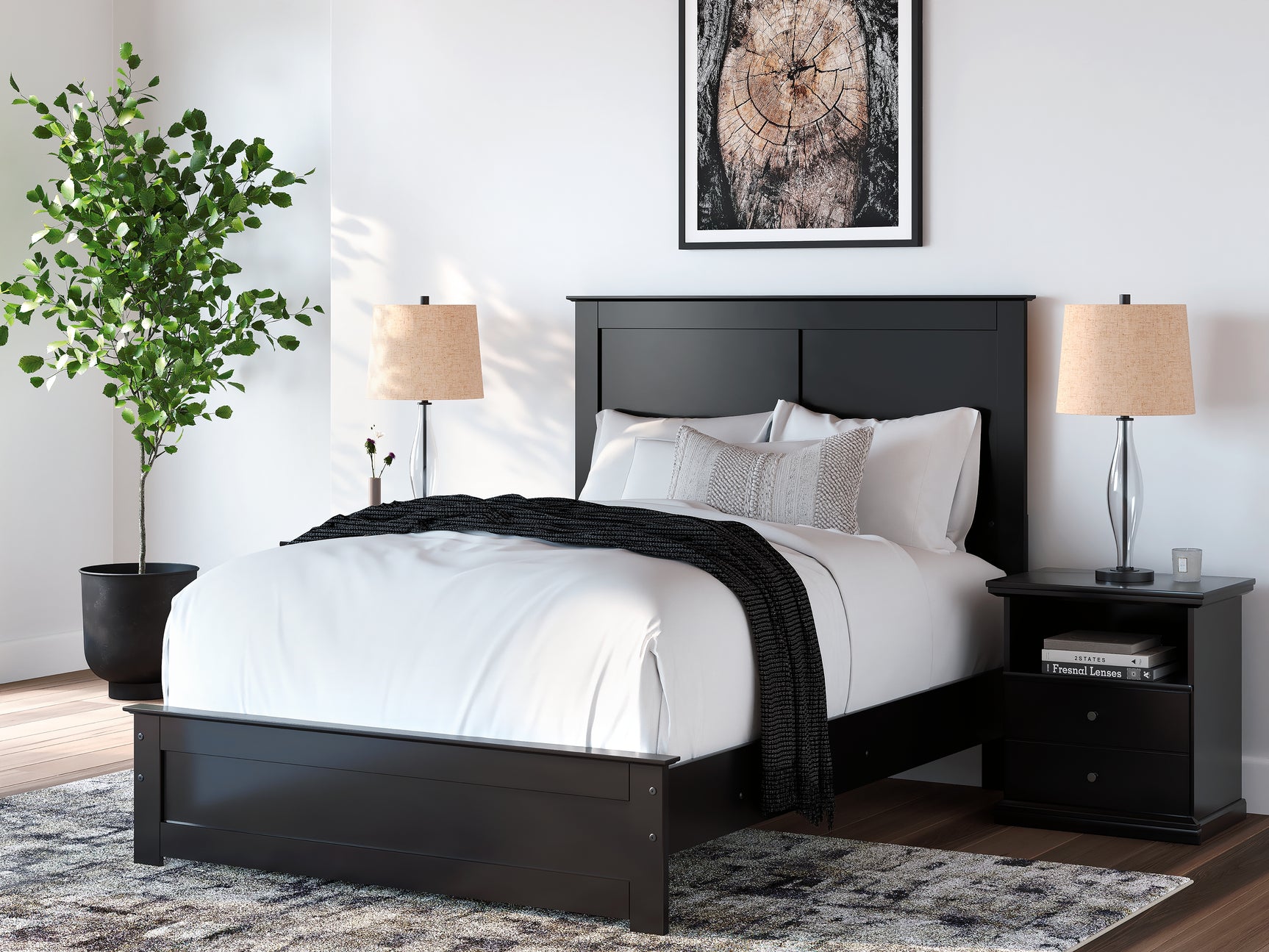 Sam's Furniture - Ashley Furniture - Maribel Bedroom - Full Panel Bed / Black - B138B52