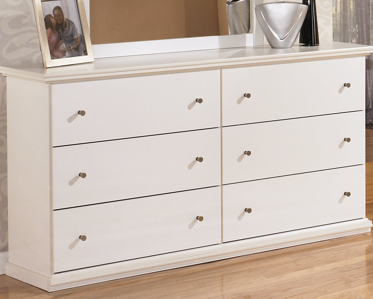 Sam's Furniture - Ashley Furniture - Bostwick Shoals Bedroom - Six Drawer Dresser / White - B139-31