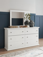 Sam's Furniture - Ashley Furniture - Bostwick Shoals Bedroom - Dresser and Mirror / White - B139B40