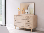 Sam's Furniture - Ashley Furniture - Arloster Bedroom - Dresser and Mirror / Tan - PCB1566B1