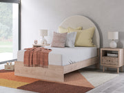Sam's Furniture - Ashley Furniture - Arloster Bedroom - Full Upholstered Panel Bed / Tan/White - PCB1566B3