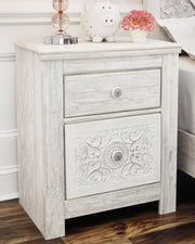 Sam's Furniture - Ashley Furniture - Paxberry Bedroom - Two Drawer Night Stand / Whitewash - B181-92