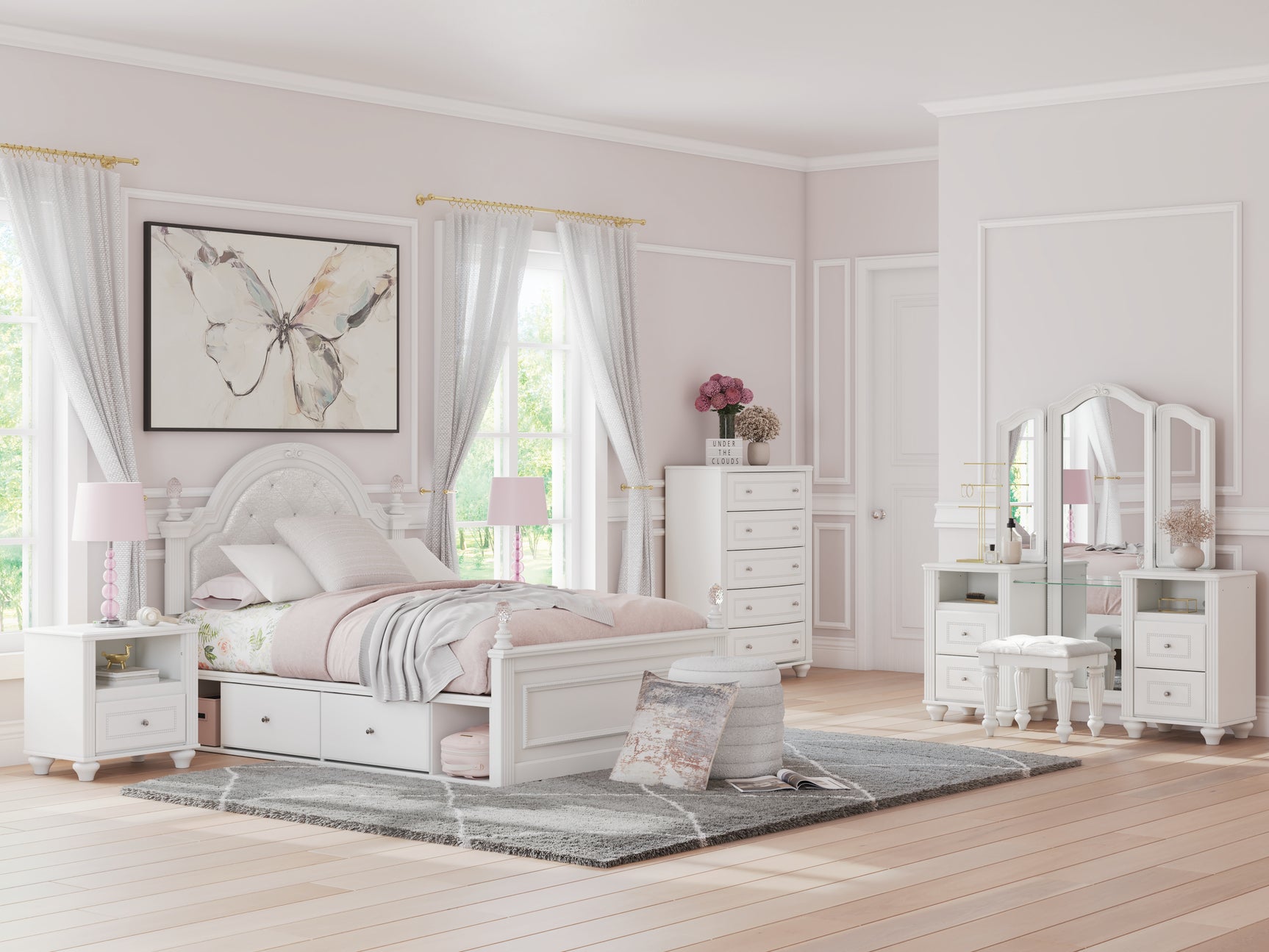 Sam's Furniture - Ashley Furniture - Kozlani Vanity with Mirror - Vanity with Mirror - PCB1819B16