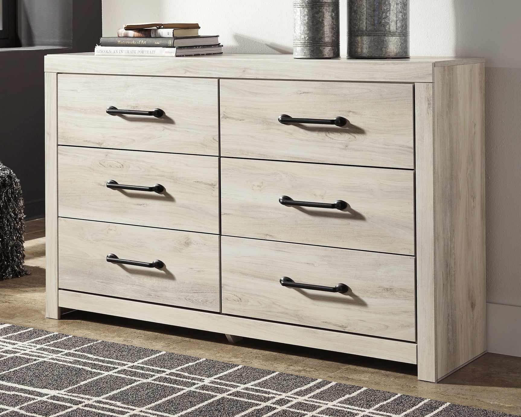 Sam's Furniture - Ashley Furniture - Cambeck Bedroom - Six Drawer Dresser / Whitewash - B192-31