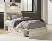 Sam's Furniture - Ashley Furniture - Cambeck Bedroom - Twin Panel Bed with 2 Storage Drawers / Whitewash - B192B13