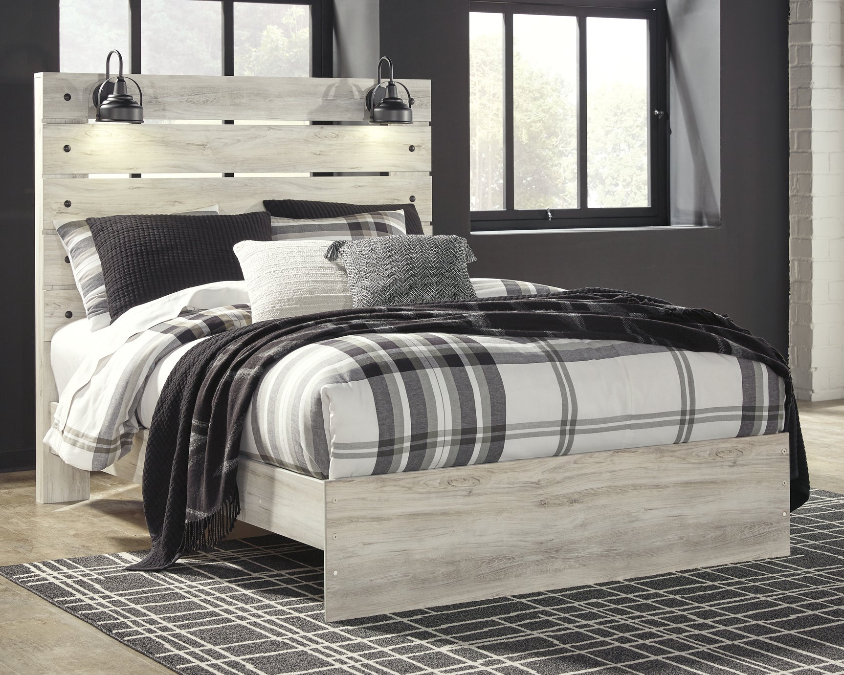 Sam's Furniture - Ashley Furniture - Cambeck Bedroom - Queen Panel Bed / Whitewash - B192B4